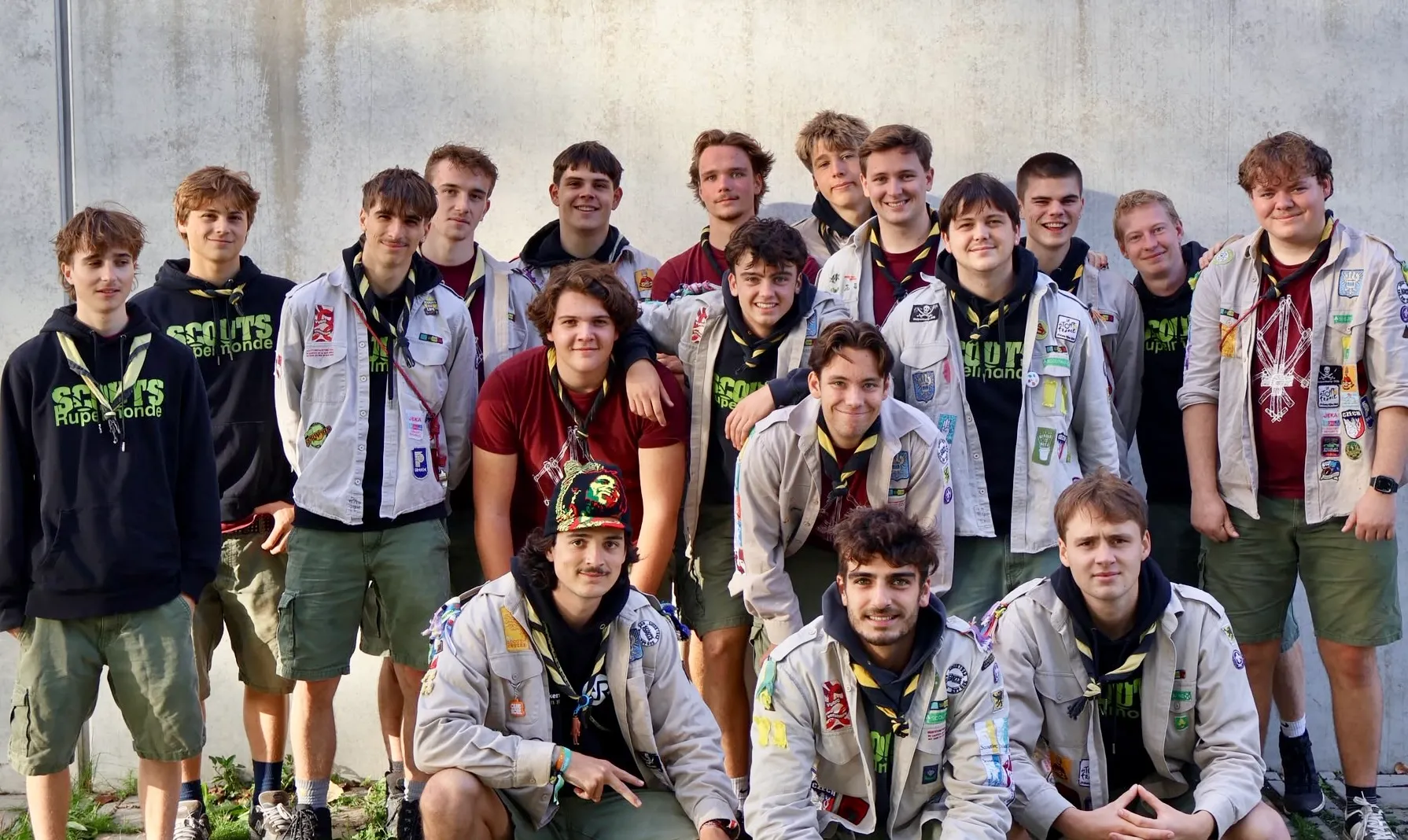 Groepsfoto van de leiding van Scouts Rupelmonde